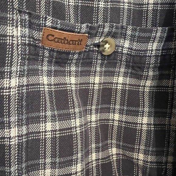 Carhartt Men's Plaid Weathered Fall 2009 Cotton Button Down / Large - Picture 2 of 10